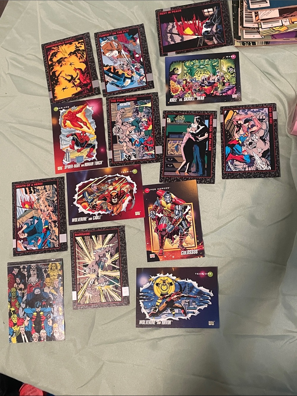 1992 Dc doomsday Trading Card Lot - Colorful Comic Art